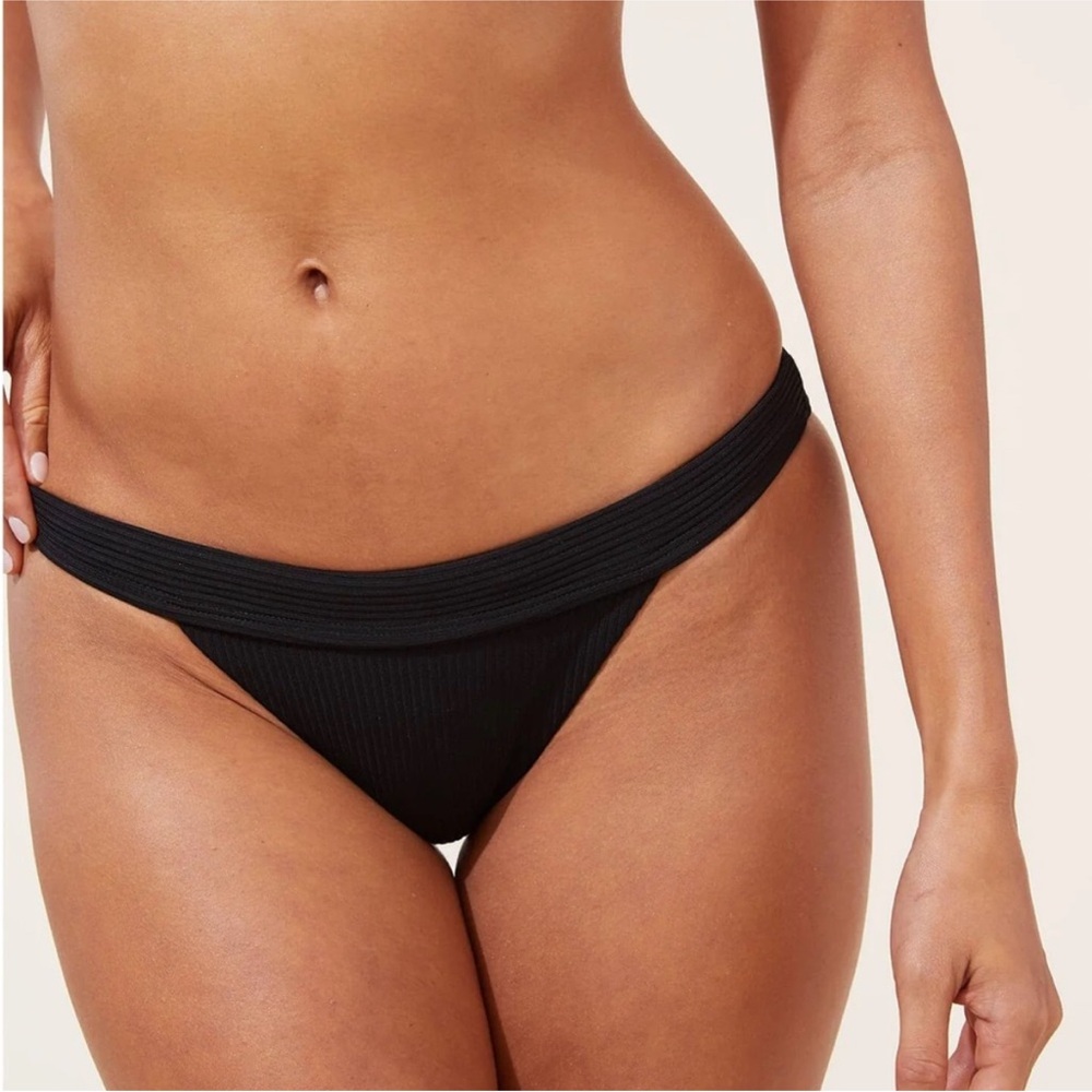 NWT Andie The Banded Cheeky Rib Bikini Bottom Medium Vacation Beach Minimalist